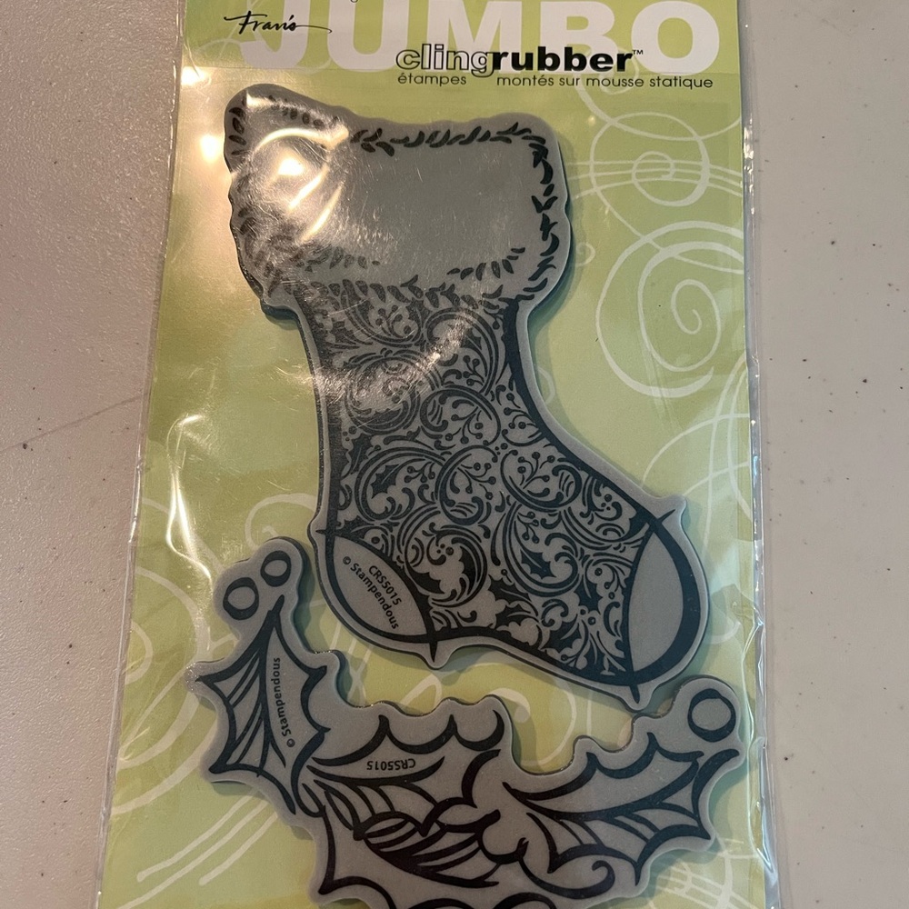 Gray Cling Rubber Stamp Set